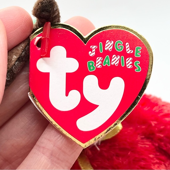 Vintage 2002 Ty Jingle Beanies Holiday Teddy Bear Beanie Baby Christmas Ornament - Picture 4 of 6